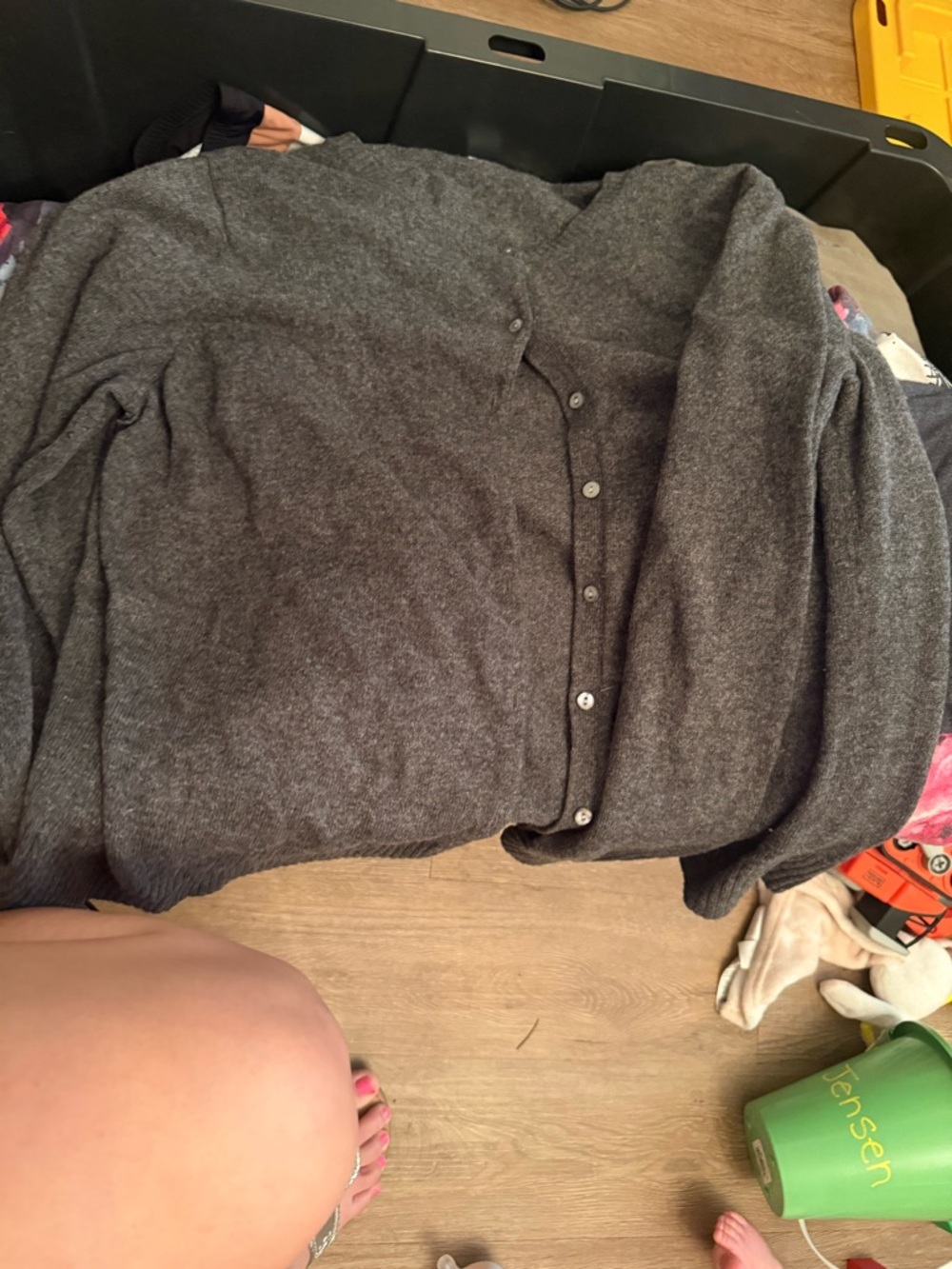Grace Cashmere Dark Gray Knit Sweater